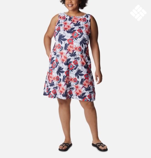 Women's Columbia Chill River Printed Dress Flower | Plus Size CA-U8A16